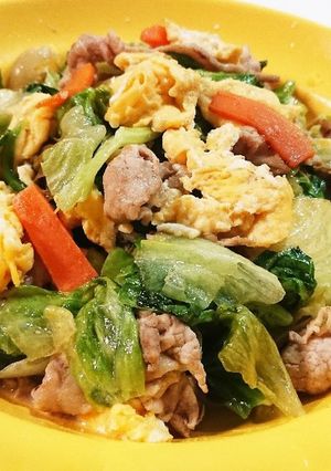 レタスと豚肉の中華マヨネーズ和え-レシピのメイン写真