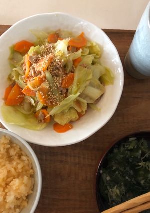 ツナとにんじん、キャベツの重ね煮-レシピのメイン写真