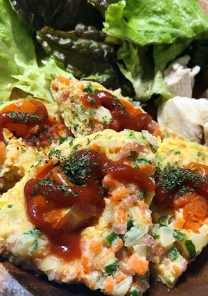 レンジで作るオムレツ-レシピのメイン写真