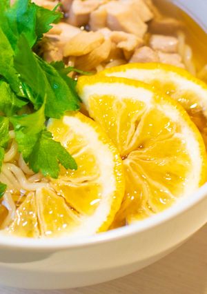 柚子香る♪鶏塩うどん-レシピのメイン写真