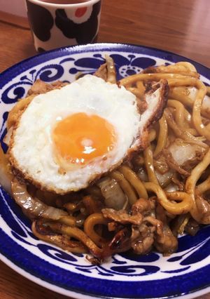 鍋の残り野菜で。焼うどん-レシピのメイン写真