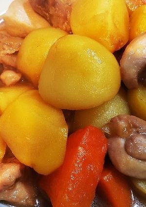 ヘルシーでおいしい！鶏肉じゃが-レシピのメイン写真