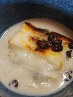 甘納豆ときな粉の牛乳ぜんざい(簡単)-レシピのメイン写真