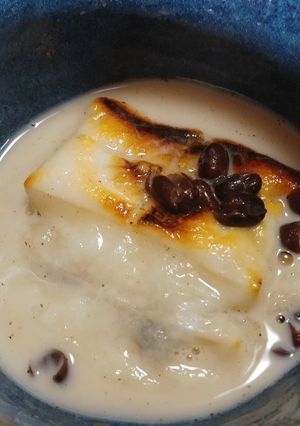 甘納豆ときな粉の牛乳ぜんざい(簡単)-レシピのメイン写真