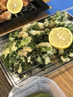 炭酸水で!菜の花のカレー風味フリット-レシピのメイン写真