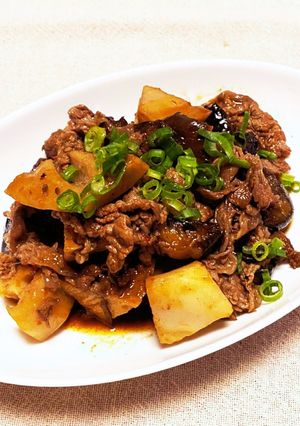 甘辛たれ♪茄子・レンコン・牛肉ピリ辛炒め-レシピのメイン写真