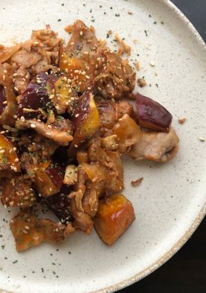 豚バラとさつまいもの甘辛ケチャップ炒め-レシピのメイン写真