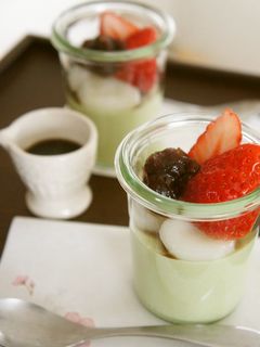 おうち春スイーツ*抹茶ムースの白玉パフェ-レシピのメイン写真