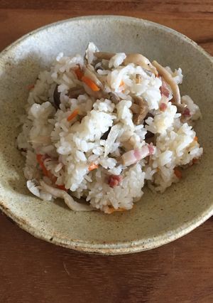 日本酒でふっくら　炊き込みご飯-レシピのメイン写真