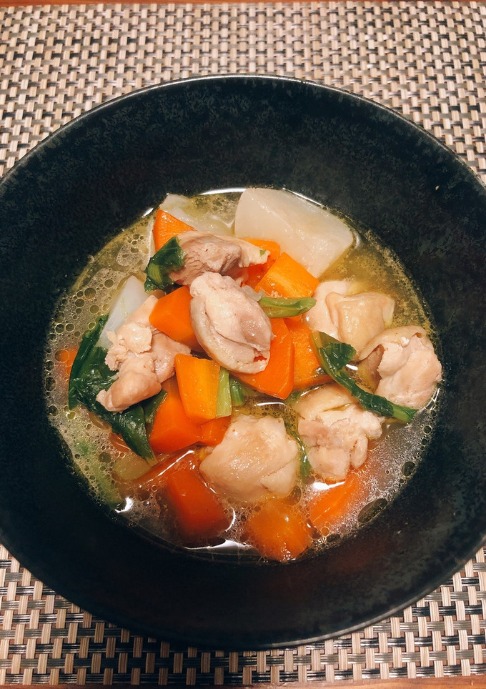 蕪と鶏肉と人参のあっさり煮物-レシピのメイン写真