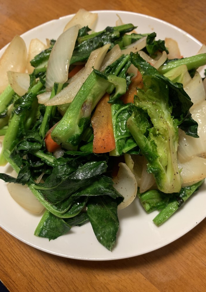 日々の野菜炒め（のらぼう菜 in ）-レシピのメイン写真