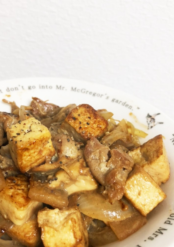 豆腐と豚肉のマヨ醤油炒め-レシピのメイン写真