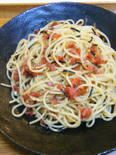 カリカリ梅とじゃこの和風パスタ-レシピのメイン写真