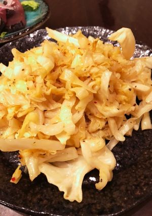 便秘解消に　ガーリックキャベツ炒め-レシピのメイン写真