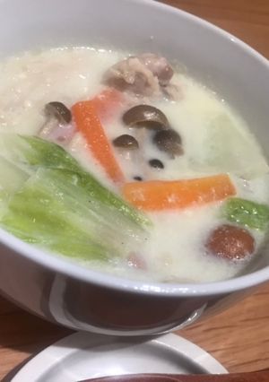 切って入れるだけ♫白だしで簡単豆乳鍋-レシピのメイン写真