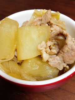 大根と玉ねぎの豚コマ煮-レシピのメイン写真