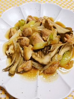 鶏もも肉と舞茸のオイスターソース炒め-レシピのメイン写真