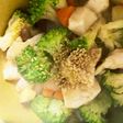全てレンジ胸肉根菜のトンテキソース蒸し煮
