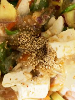 全てレンジ豆腐春雨とろみキムチそぼろ炒煮-レシピのメイン写真