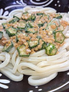 オクラ納豆うどん-レシピのメイン写真