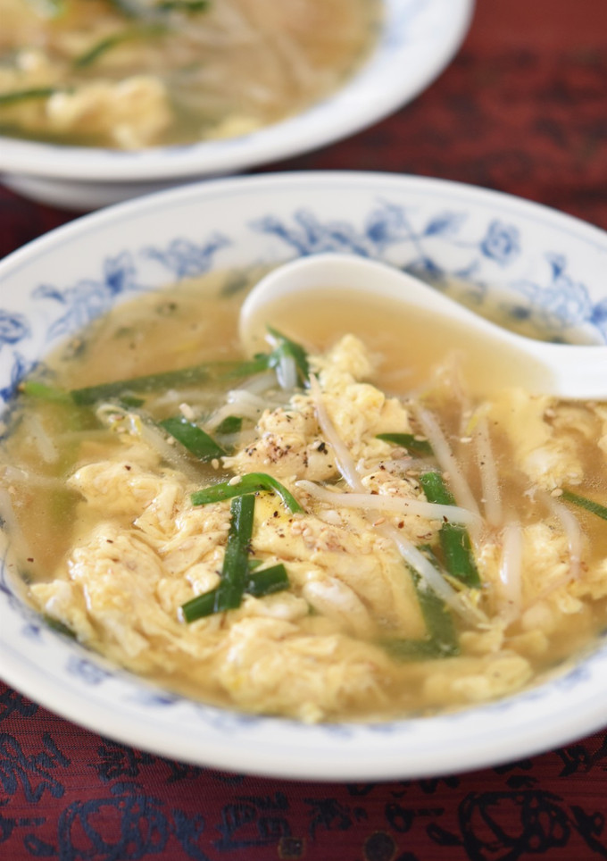 もやしとにらのかきたま中華風スープ-レシピのメイン写真