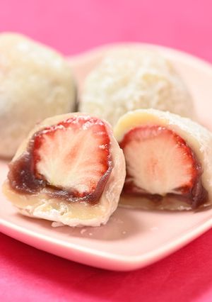 お豆腐で♡やわらか　いちご大福-レシピのメイン写真