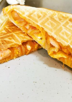 オムチーズのホットサンド-レシピのメイン写真