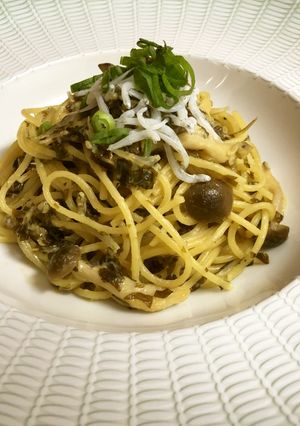 ワカメの和風豆乳クリームパスタ-レシピのメイン写真