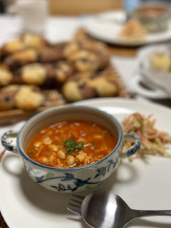 大豆とトマト缶の食べるスープ-レシピのメイン写真