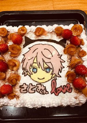 すとぷりさとみくんデコレーションケーキ-レシピのメイン写真