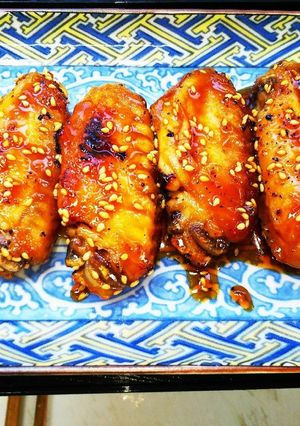 グリル焼き手羽中の甘辛ダレ絡め-レシピのメイン写真