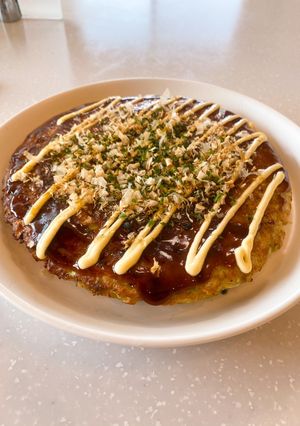 キャベツたっぷり合挽きミンチのお好み焼き-レシピのメイン写真