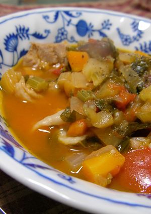 野菜ジュースでチキンラタトィユ風スープ-レシピのメイン写真