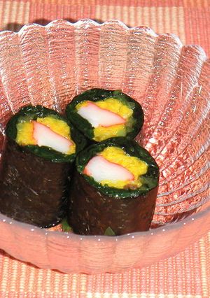 金時草の磯辺巻き-レシピのメイン写真