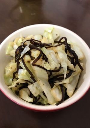 レンチンで昆布とキャベツの和えもの-レシピのメイン写真