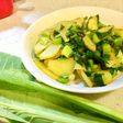 小松菜の根 カレー炒め