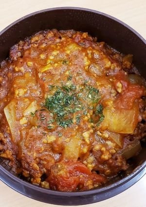 超簡単!無水トマトキーマカレー-レシピのメイン写真