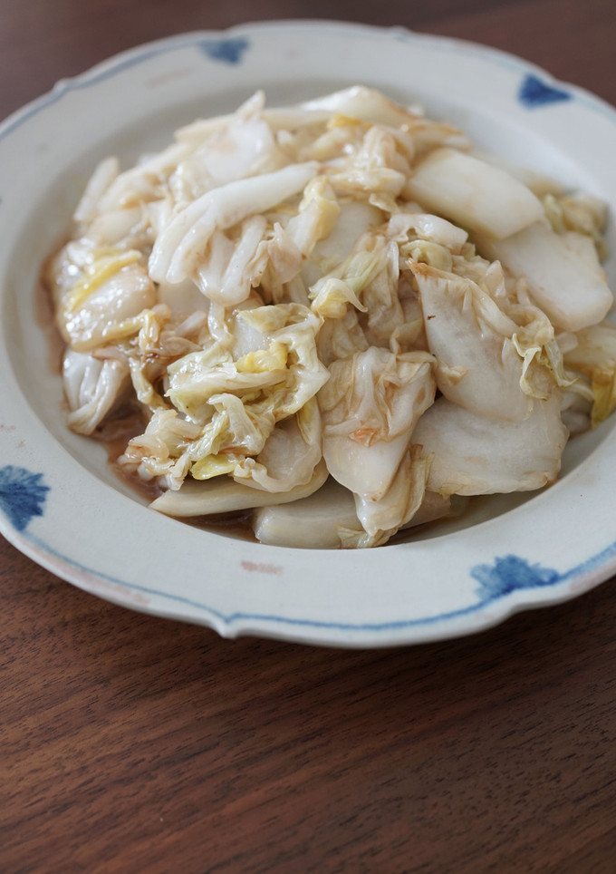 中国の簡単おいしい家庭料理白菜の黒酢炒め-レシピのメイン写真