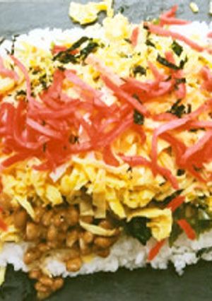 ちょっとだけにぎやかに 納豆ちらし-レシピのメイン写真