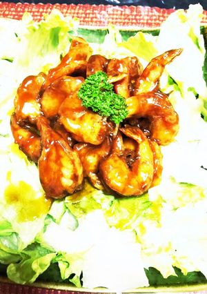 殻ごとがぶっ　えびのさっぱり甘酢あん-レシピのメイン写真