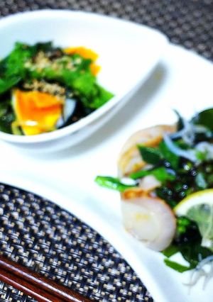 菜の花とワカメの和え物二種-レシピのメイン写真