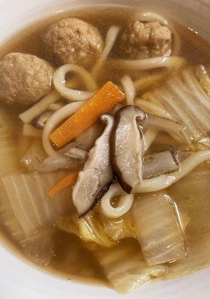 野菜と肉団子の煮込みうどん-レシピのメイン写真