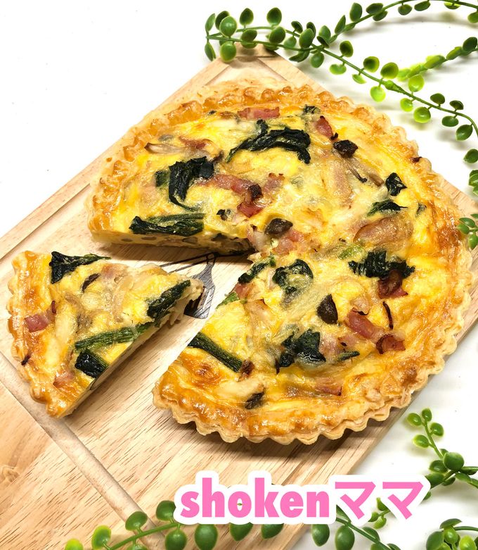 空焼きでサクッ♪ほうれん草のキッシュ by shokenママ 【クックパッド