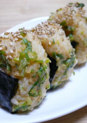 ネギ味噌おにぎり(→ิܫ←ิ)クー♥-レシピのメイン写真