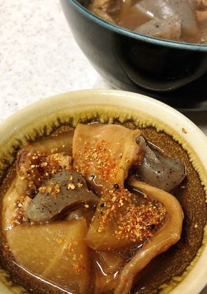 牛すじと大根とこんにゃくの土手煮風煮-レシピのメイン写真