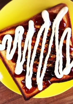 簡単！お好み焼き風パン♪-レシピのメイン写真