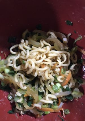 サッポロ一番の野菜炒めのせ-レシピのメイン写真