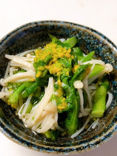 菜の花とえのきのお出汁漬け-レシピのメイン写真