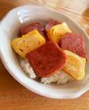 ガッツリ旨い白米進む☆スパムと卵のっけ丼