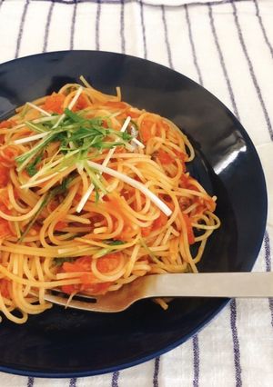 トマトとちりめんじゃこorしらすのパスタ-レシピのメイン写真
